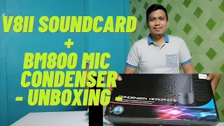 V8II Sound Card + BM800 Microphone Condenser Set  + Bluetooth Capable Unboxing | Worth It Kaya?