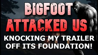 BIGFOOT ATTACKED US KNOCKING MY TRAILER OFF ITS FOUNDATION!