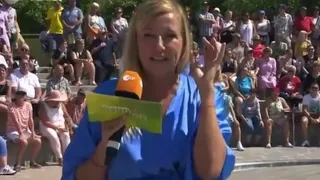 ZDF Fernsehgarten Moderatorin Kiwi ist es viel mit den Gendern￼ !! #zdf #Fernsehgarten￼