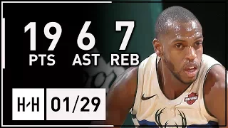 Khris Middleton Full Highlights Bucks vs Sixers (2018.01.29) - 19 Pts, 7 Reb, 6 Ast | 2017-18 Season