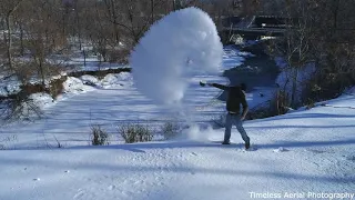 Polar vortex -46°f and Boiling Water Phantom 4 Pro 120FPS 4K