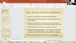 Academic Argument Lecture