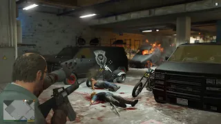 GTA 5 -  Paleto Bay The Lost MC Bar Massacre + Six Star Escape