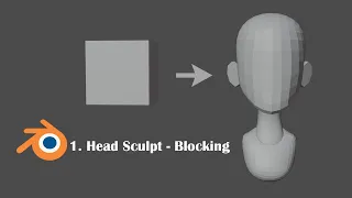 1.Blender 3d Head sculpt - Blocking #blender #blendertutorial