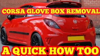 CORSA D GLOVE BOX REMOVAL GUIDE HOW TO, Vauxhall opal +fuse fuse box location