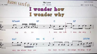 My love/Westlife/💋노래방 반주*기타 코드 악보*가라오케💖Karaoke*Sheet Music*Chord*MR