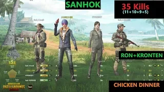 [Hindi] PUBG Mobile | RON&KRONTEN In Sanhok Map "35 Kills" In squad