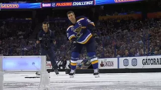 Alex Pietrangelo wins the passing challenge at 2018 NHL Skills Competition