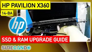 HP Pavilion x360 14-BA SSD & RAM Upgrade Full Disassembly