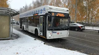 Отпуск всё ) Первый снег || Троллейбус УТТЗ - 6241.01 (МАЗ 203Т), Чебоксары.