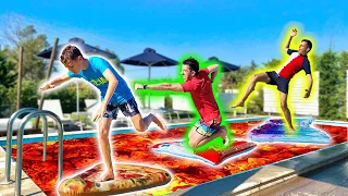 БАСЕЙНЪТ Е ЛАВА CHALLENGE | THE POOL IS LAVA!