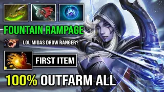 This is How 10K MMR Drow Ranger Outfarm Everyone on the Map with 1st Item Midas Rampage Dota 2