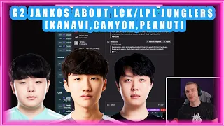 G2 Jankos About LCK/LPL Junglers [Kanavi,Canyon,Peanut]