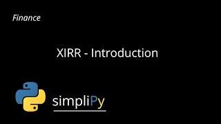 XIRR (eXtended Internal Rate of Return) - Introduction