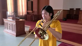 Bach Cello Suite no.2 Prelude (Jisoo Park Trombone) 박지수 트롬본