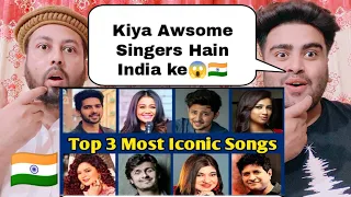 Top 3 Most Iconic Songs By Each Indian Singers | Pakistani Real Reactions |