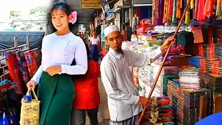 Shopping in Yangon, Myanmar - Theingyi Zay Market