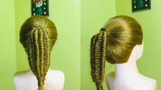 DOUBLE CENTER SPIRAL LOOP BRAID /INFINITY BRAID TUTORIAL  BACK TO SCHOOL