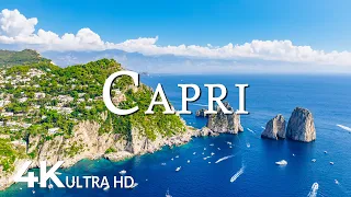 FLYING OVER CAPRI, ITALY (4K UHD) - Calming Music With Beautiful Nature Videos - 4K Video UltraHD