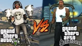 JETPACK de GTA 5 vs JETPACK de GTA San Andreas!!