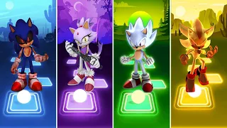 Sonic Exe 🆚 Super Shadow Sonic 🆚 Hyper Sonic 🆚 Blaze The Cat Sonic | Tiles Hop EDM Rush