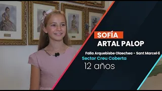 Candidatas a Fallera Mayor Infantil de Valencia 2024: Sofía Artal Palop