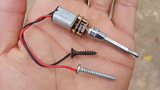 Electric Screwdriver कैसे बनाये | How to make Cordless Screwdriver from N20 Gear Motor 🤩