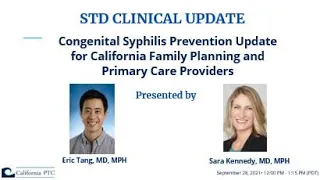 STD Clinical Update - Congenital Syphilis Update for CA Family Planning & Primary Care Providers