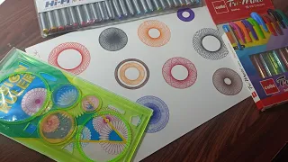 Unboxing Spirograph Set and Making Beautiful Design [ASMR]