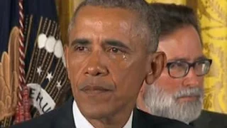 Obama Tears Up Recounting Mass Shootings