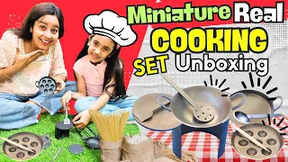 Miniature Real Cooking Set / Kitchen Set for Girls / Unboxing Vlog in Hindi #samayranarula #unboxing