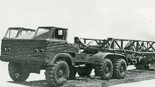 Экспериментальные советские автопоезда с управляемыми колесами полуприцепа