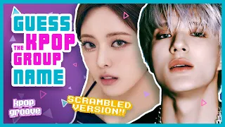 GUESS THE KPOP GROUPS🎵  [SCRAMBLED NAME VERSION] QUIZ / TRIVIA KPOP GAME 🎙️✨