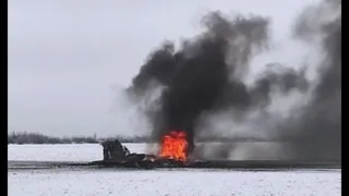 Українські військові збили російський винищувач СУ-25