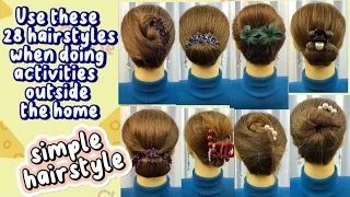 HAIR STYLE | BUN HAIRSTYLE | Use these 28 hairstyles when doing activities outside the home