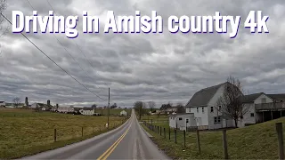 Driving in Amish country - Lancaster County, Pennsylvania 🇺🇸 (4k)
