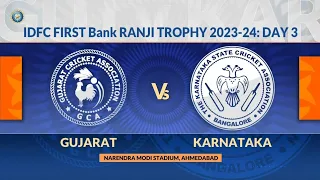 Ranji Trophy 2023/24_ Gujarat vs Karnataka Day 3: Match Highlights #ranjitrophy #cricket