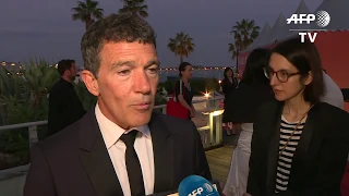 Cannes 2019 : réaction d'Antonio Banderas, prix du meilleur acteur | AFP Extrait