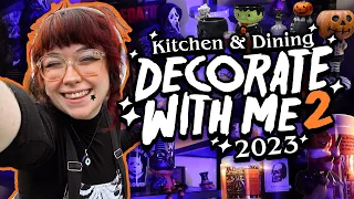 HALLOWEEN DECORATE WITH ME Part 2: My Cozy Vintage inspired KITCHEN / DINING ROOM || Halloween 2023