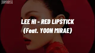 LEE HI(이하이) - RED LIPSTICK(Feat. Yoon Mirae)/Easy lyrics Romanized