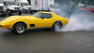 1977 Corvette burnout