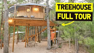 MAGICAL OFF-GRID TINY HOME TREEHOUSE w/ Outdoor Shower! (Airbnb Tour)