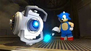 LEGO Dimensions SONIC Replaces Chell in All Portal Cut Scenes Level Pack MODS