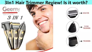 How To Use Geemy 3in1 Hair Trimmer | Review