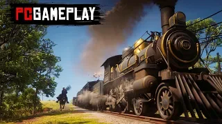 Red Dead Redemption 2 PC - Driving a TRAIN Free Roam