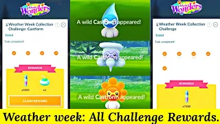 Weather Week Collection Challenge Rewards In Pokemon Go | Pokemon Go New Event | Castform All Type