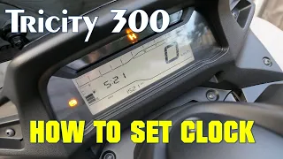 YAMAHA TRICITY 300 - HOW TO SET CLOCK