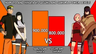 NARUTO AND HINATA VS SASUKE AND SAKURA POWER LEVELS - (NARUTO/BORUTO POWER RANKING)