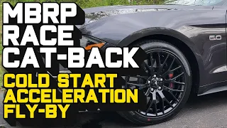 MBRP Race Cat-Back Exhaust (Cold Start, Acceleration, Fly-By) | 2022 Mustang GT