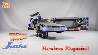 Delorean Volver al Futuro  2 Modo Vuelo con luces Escala 1:24 Diecast Review (Español)